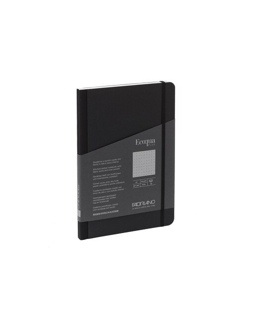 Bloco A5 Pontilhado Tecido Ecoqua Plus - Preto Preto-1