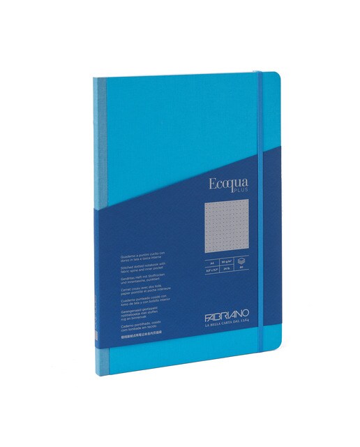 Bloco A4 Pontilhado Tecido Ecoqua Plus - Azul Turquesa Turquesa-1
