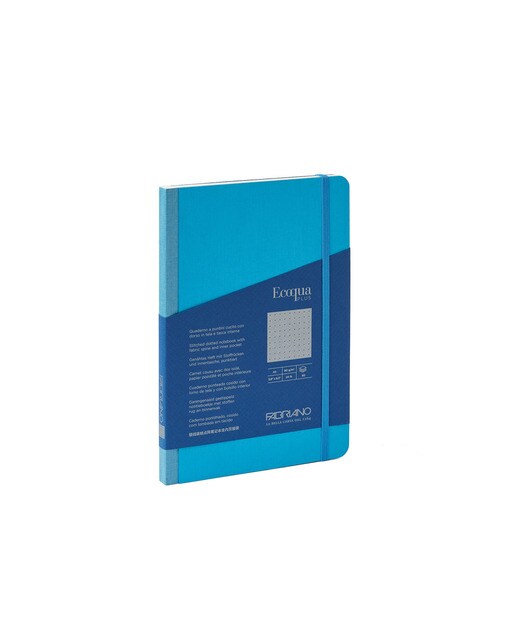 Bloco A5 Pontilhado Tecido Ecoqua Plus - Azul Turquesa Turquesa-1