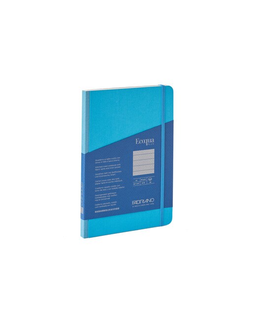 Bloco A5 de Linhas Tecido Ecoqua Plus - Azul Turquesa Turquesa-1
