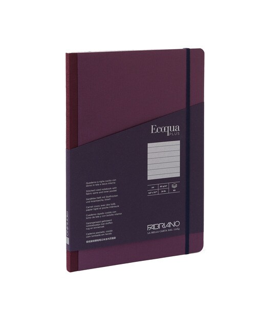 Bloco A4 de Linhas Tecido Ecoqua Plus - Roxo Roxo-1