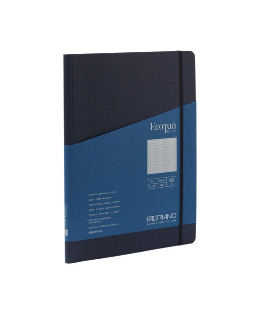 Bloco A4 Pontilhado de Espiral Oculta Ecoqua Plus - Azul-Escuro Azul-escuro-1
