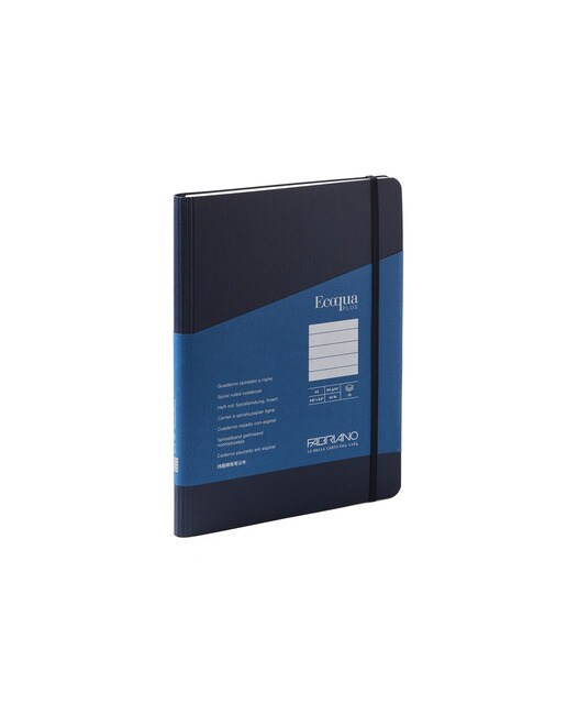 Bloco A5 de Linhas de Espiral Oculta Ecoqua Plus - Azul-Escuro Azul-escuro-1