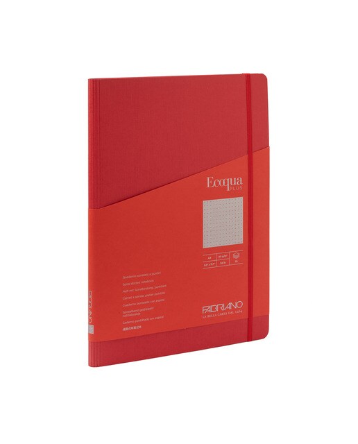 Bloco A4 Pontilhado de Espiral Oculta Ecoqua Plus - Vermelho Vermelho-1