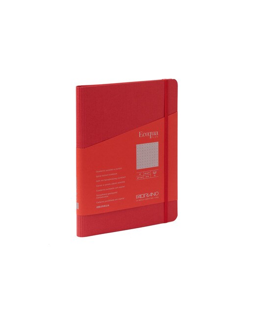 Bloco A5 Pontilhado de Espiral Oculta Ecoqua Plus - Vermelho Vermelho-1