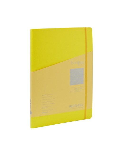 Bloco A4 de Linhas de Espiral Oculta Ecoqua Plus - Amarelo Amarelo-1