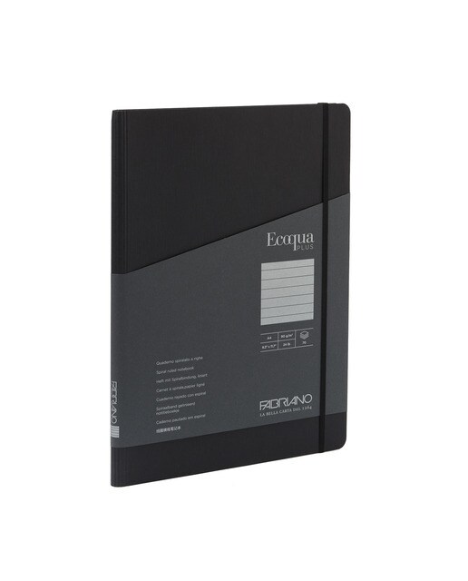 Bloco A4 de Linhas de Espiral Oculta Ecoqua Plus - Preto Preto-1