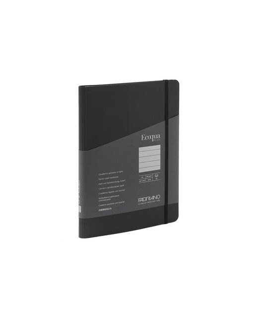 Bloco A5 de Linhas de Espiral Oculta Ecoqua Plus - Preto Preto-1