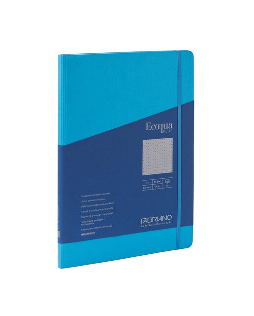 Bloco A4 Pontilhado de Espiral Oculta Ecoqua Plus - Azul Turquesa Turquesa-1