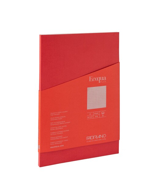 Bloco A4 Pontilhado Colado Ecoqua Plus - Vermelho Vermelho-1