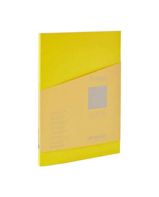 Bloco A4 de Linhas Colado Ecoqua Plus - Amarelo Amarelo-1