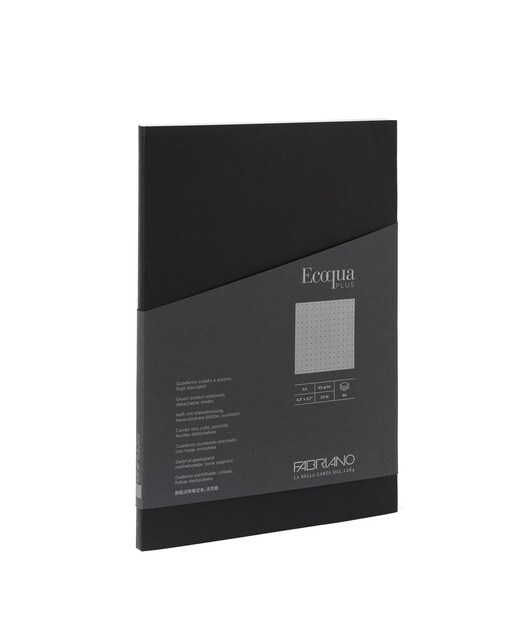 Bloco A4 Pontilhado Colado Ecoqua Plus - Preto Preto-1