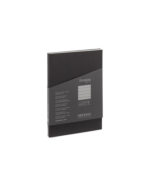 Bloco A5 de Linhas Colado Ecoqua Plus - Preto Preto-1