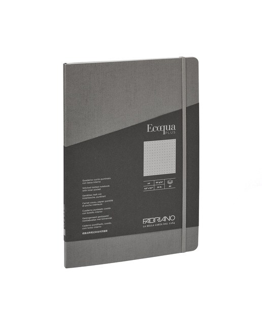 Bloco A4 Pontilhado Cosido Ecoqua Plus - Antracite Antracite-1