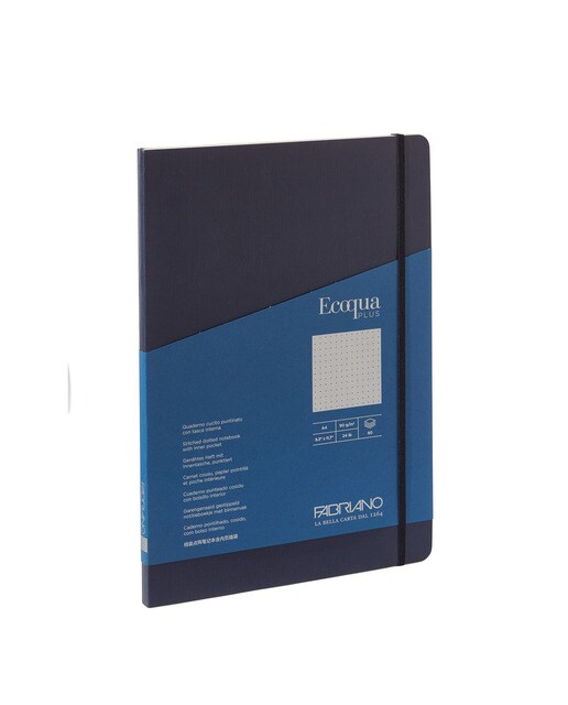 Bloco A4 Pontilhado Cosido Ecoqua Plus - Azul-Escuro Azul-escuro-1
