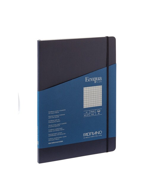 Bloco A4 Gráfico Cosido Ecoqua Plus 5 mm - Azul-Escuro Azul-escuro-1