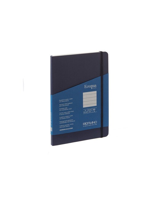 Bloco A5 de Linhas Cosido Ecoqua Plus - Azul-Escuro Azul-escuro-1