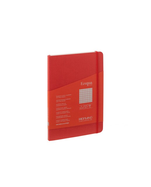 Bloco A5 Gráfico Cosido Ecoqua Plus 5 mm - Vermelho Vermelho-1