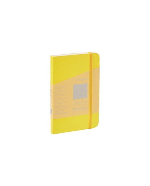 Bloco de Linhas Cosido Ecoqua Plus 9 x 14 - Amarelo Amarelo-1