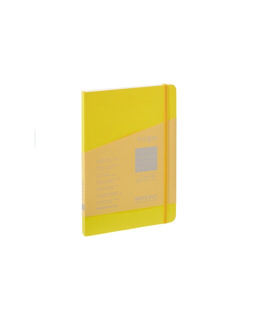 Bloco A5 de Linhas Cosido Ecoqua Plus - Amarelo Amarelo-1
