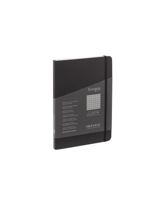 Bloco A5 Gráfico Cosido Ecoqua Plus 5 mm - Preto Preto-1