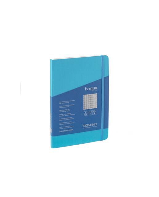 Bloco A5 Gráfico Cosido Ecoqua Plus 5 mm - Azul Turquesa Turquesa-1