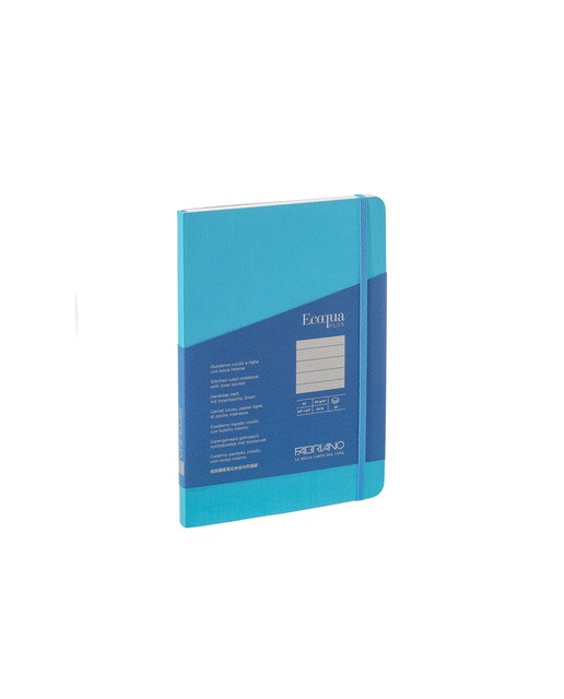 Bloco A5 de Linhas Cosido Ecoqua Plus - Azul Turquesa Turquesa-1