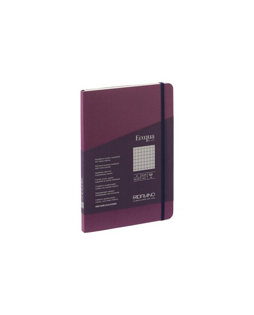 Caderno A5 Gráfico 5MM Cosido Ecoqua Plus - Roxo Roxo-1