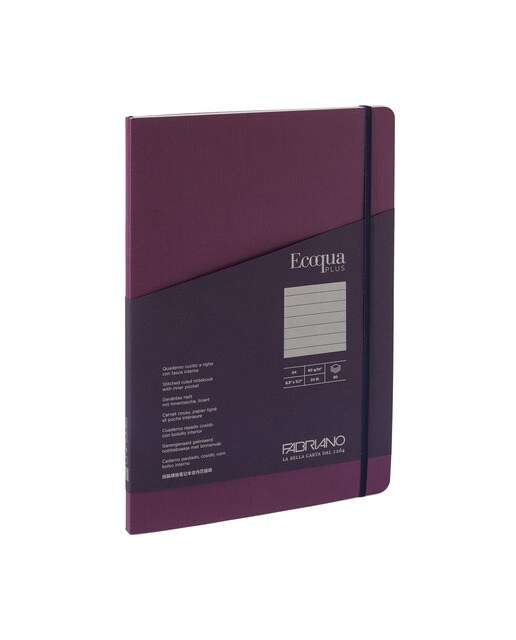 Caderno A4 Pautado Cosido Ecoqua Plus - Roxo Roxo-1