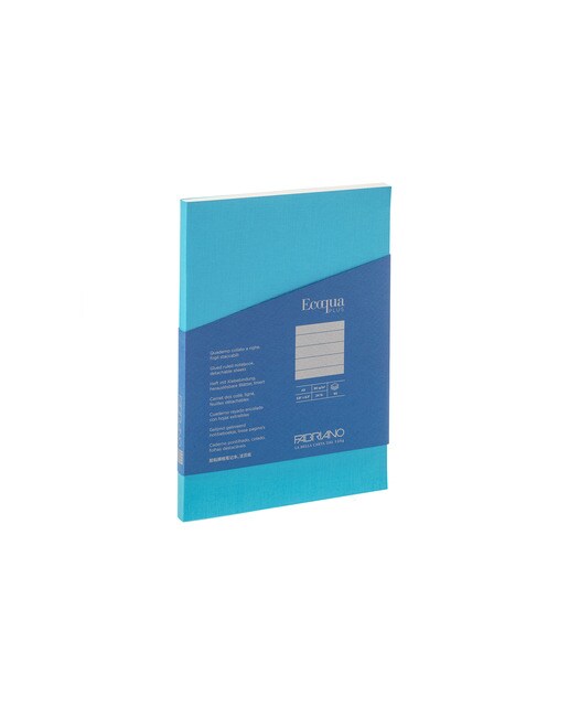 Caderno A5 Pautado Colado Ecoqua Plus - Turquesa Turquesa-1