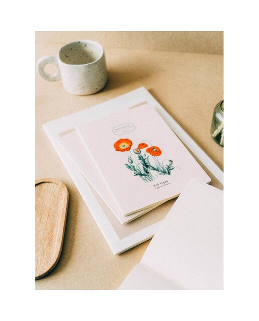 Pack 3 Cadernos Botanical Wild Flowers A5 - Branco Branco / Lilás-4