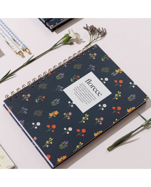 Bloco Espiral de Capa Dura 200 Páginas Florece Espanhol - 150x220 mm - Multicolor Multicolor-2