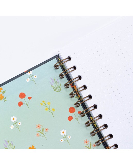 Bloco Espiral de Capa Dura 200 Páginas Florece Espanhol - 150x220 mm - Multicolor Multicolor-3