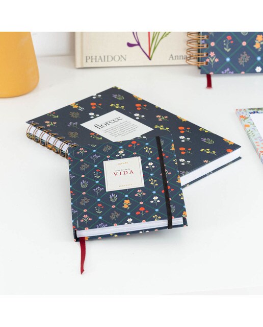 Bloco Espiral de Capa Dura 200 Páginas Florece Espanhol - 150x220 mm - Multicolor Multicolor-10