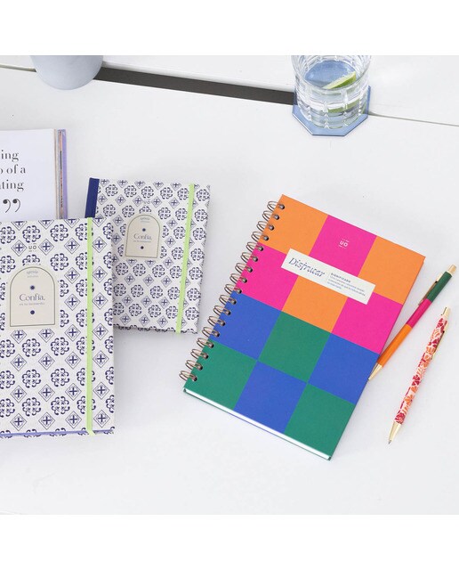 Bloco Espiral de Capa Dura 200 Páginas Disfrutar Espanhol - 150x220 mm - Multicolor Multicolor-2