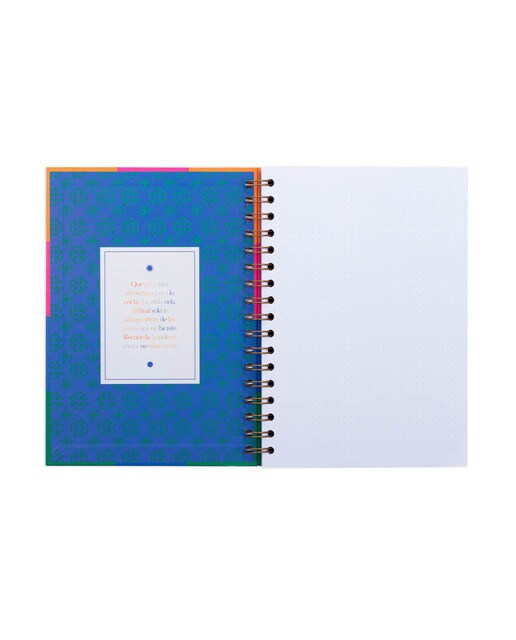 Bloco Espiral de Capa Dura 200 Páginas Disfrutar Espanhol - 150x220 mm - Multicolor Multicolor-4