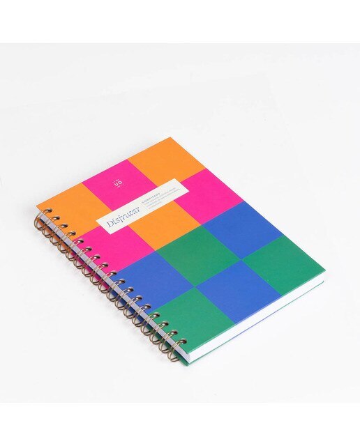 Bloco Espiral de Capa Dura 200 Páginas Disfrutar Espanhol - 150x220 mm - Multicolor Multicolor-9
