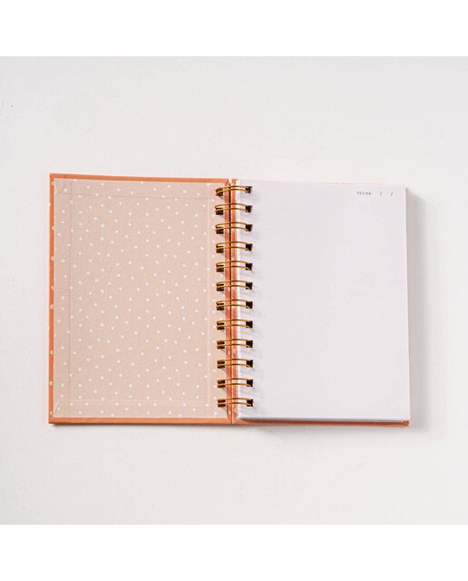 Bloco Espiral S Folhas - Laranja/Branco Laranja / Branco-2