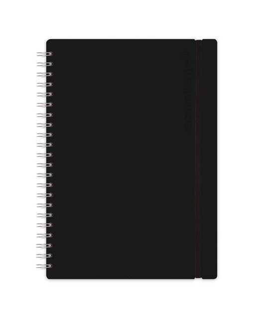 Caderno A4 liso Vacavaliente preto 1