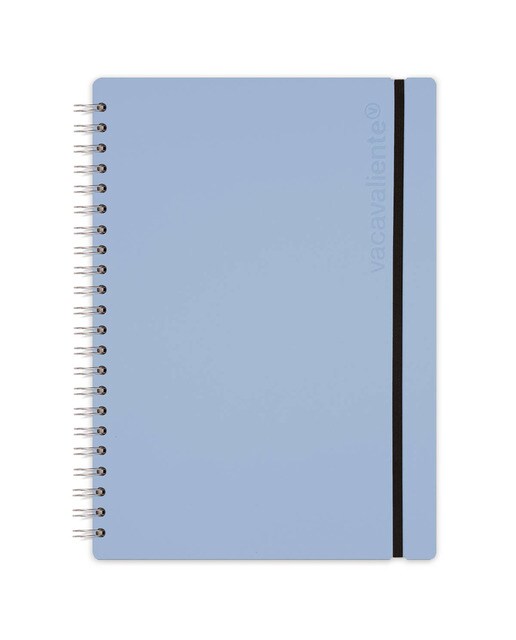 Caderno A4 liso Vacavaliente azul celeste 1