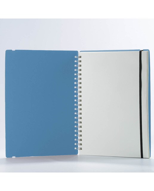 Caderno A4 liso Vacavaliente azul celeste 2