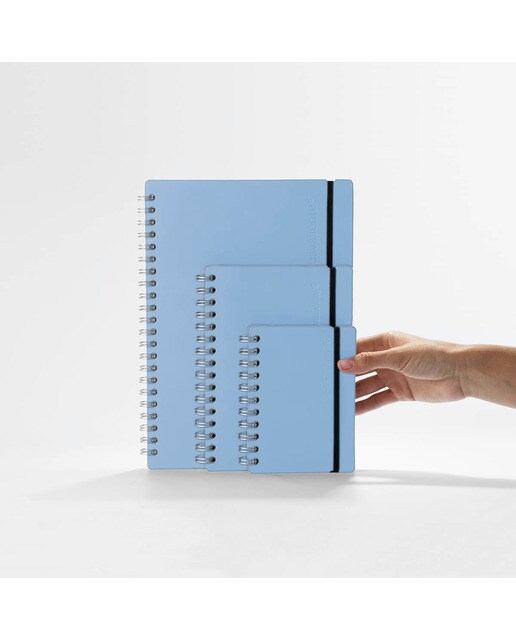 Caderno A4 liso Vacavaliente azul celeste 5
