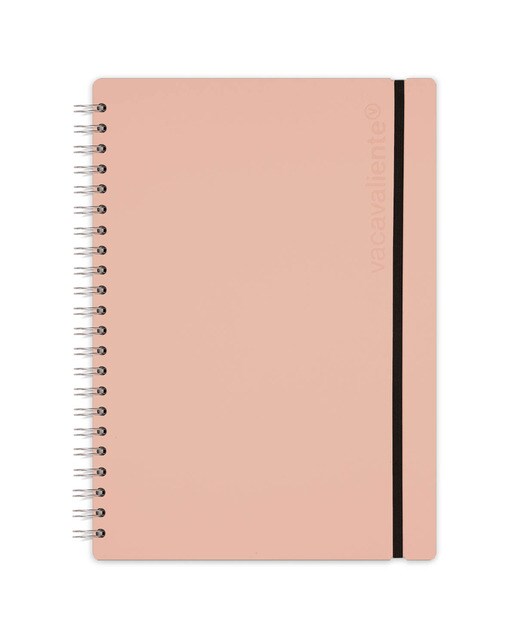 Caderno A4 liso Vacavaliente rosa 1