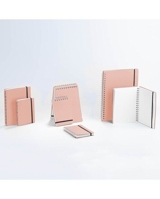 Caderno A4 liso Vacavaliente rosa 3