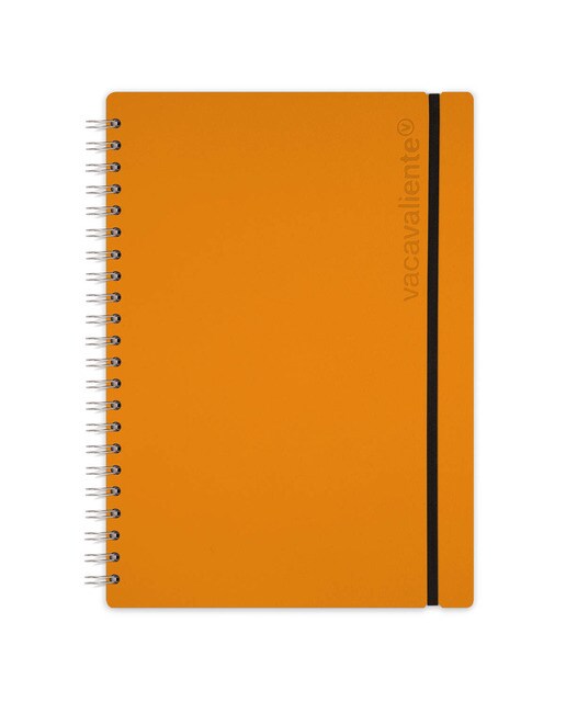 Caderno A4 liso Vacavaliente laranja Laranja-1