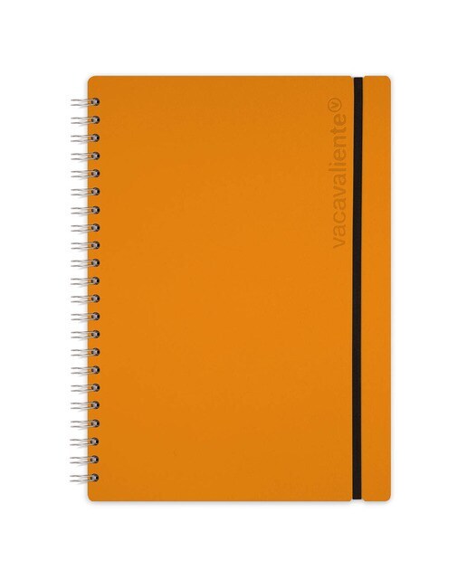Cuaderno A4 liso vacavaliente pumpkin orange
