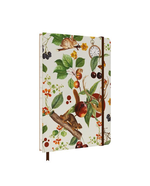 Caderno Encadernação Artesanal Autumn Dream A5 - Verde Verde / Bege-1