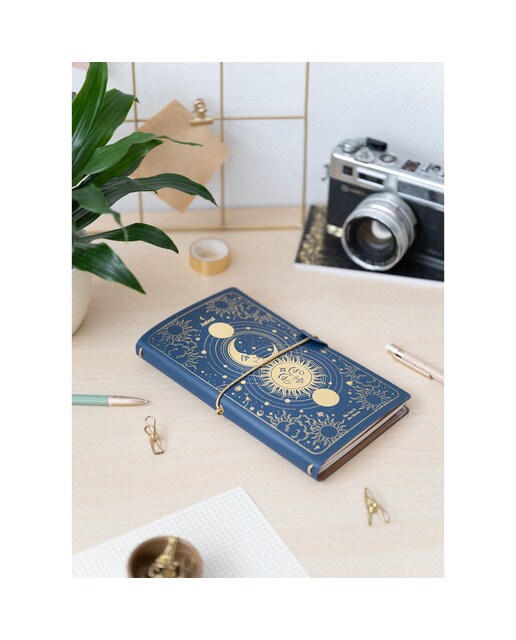 Caderno de Viagem Astral - Azul Azul / Dourado-3