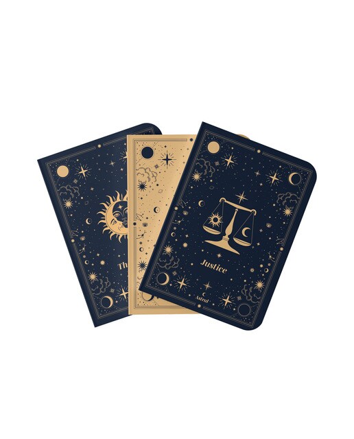 Pack 3 cadernos A6 Astral Erik azul Azul / Dourado-1