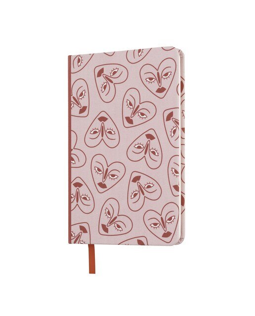 Caderno em tecido Crvsh x Kokonote Rosa Rosa/Vermelho-1